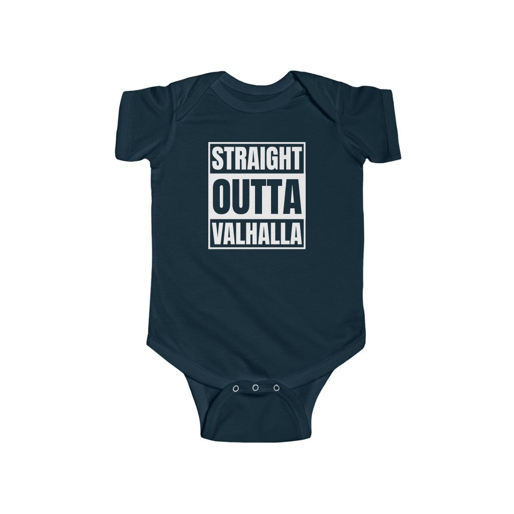 Straight Outta Valhalla Baby Bodysuit Scandinavian Design Studio
