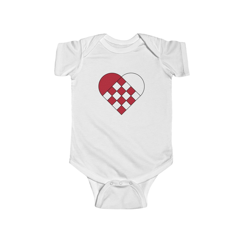 Jul Heart Baby Bodysuit Scandinavian Design Studio
