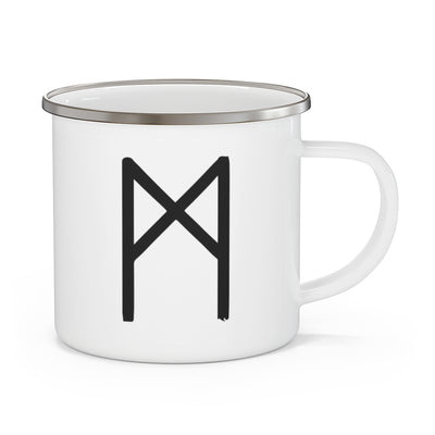 Mannaz (Mankind) Viking Rune Enamel Camping Mug Scandinavian Design Studio