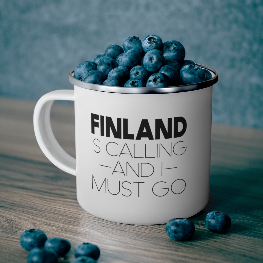 Finland Is Calling And I Must Go Camping Mug Scandinavian Design Studio
