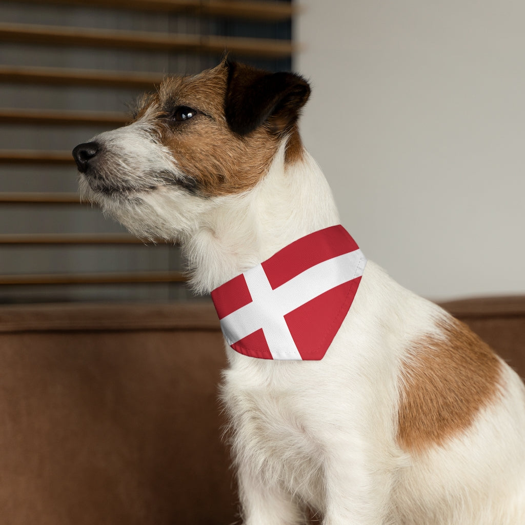 Danish Flag Pet Bandana Collar Scandinavian Design Studio