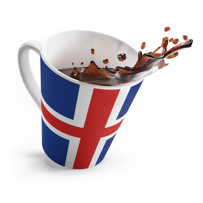 Icelandic Flag Latte Mug Scandinavian Design Studio