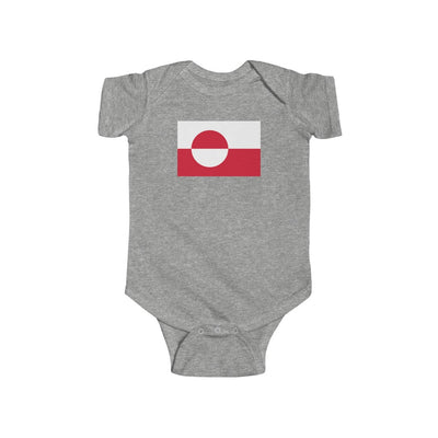 Greenlandic Flag Baby Bodysuit Scandinavian Design Studio