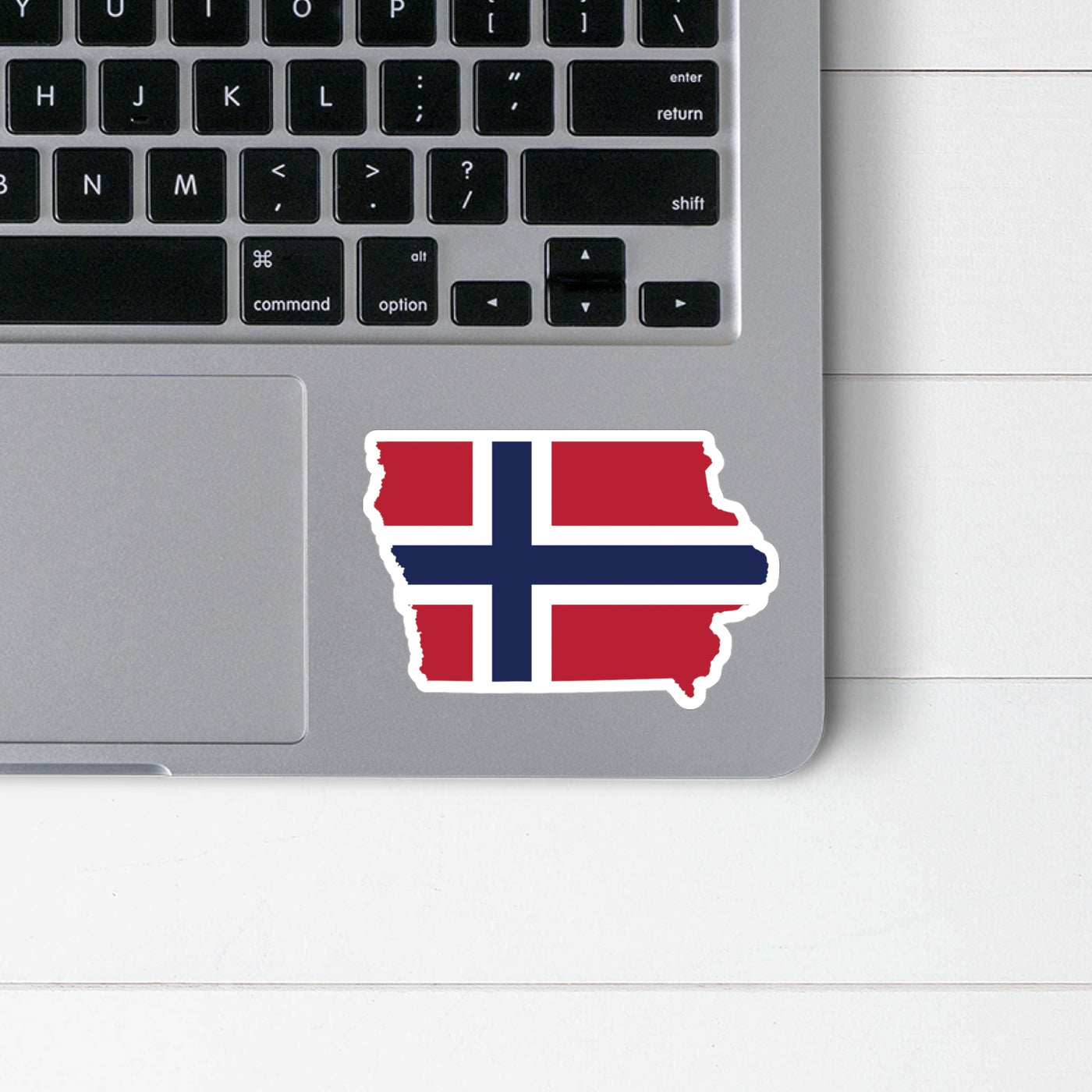 Iowa Norwegian Flag Sticker