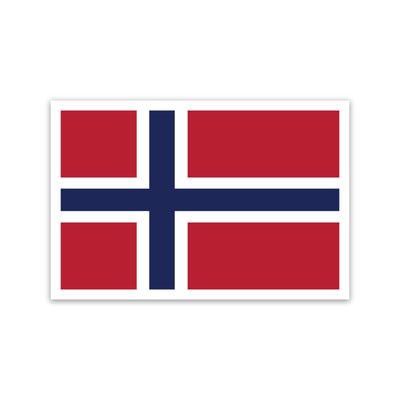 Norwegian Flag Sticker Scandinavian Design Studio