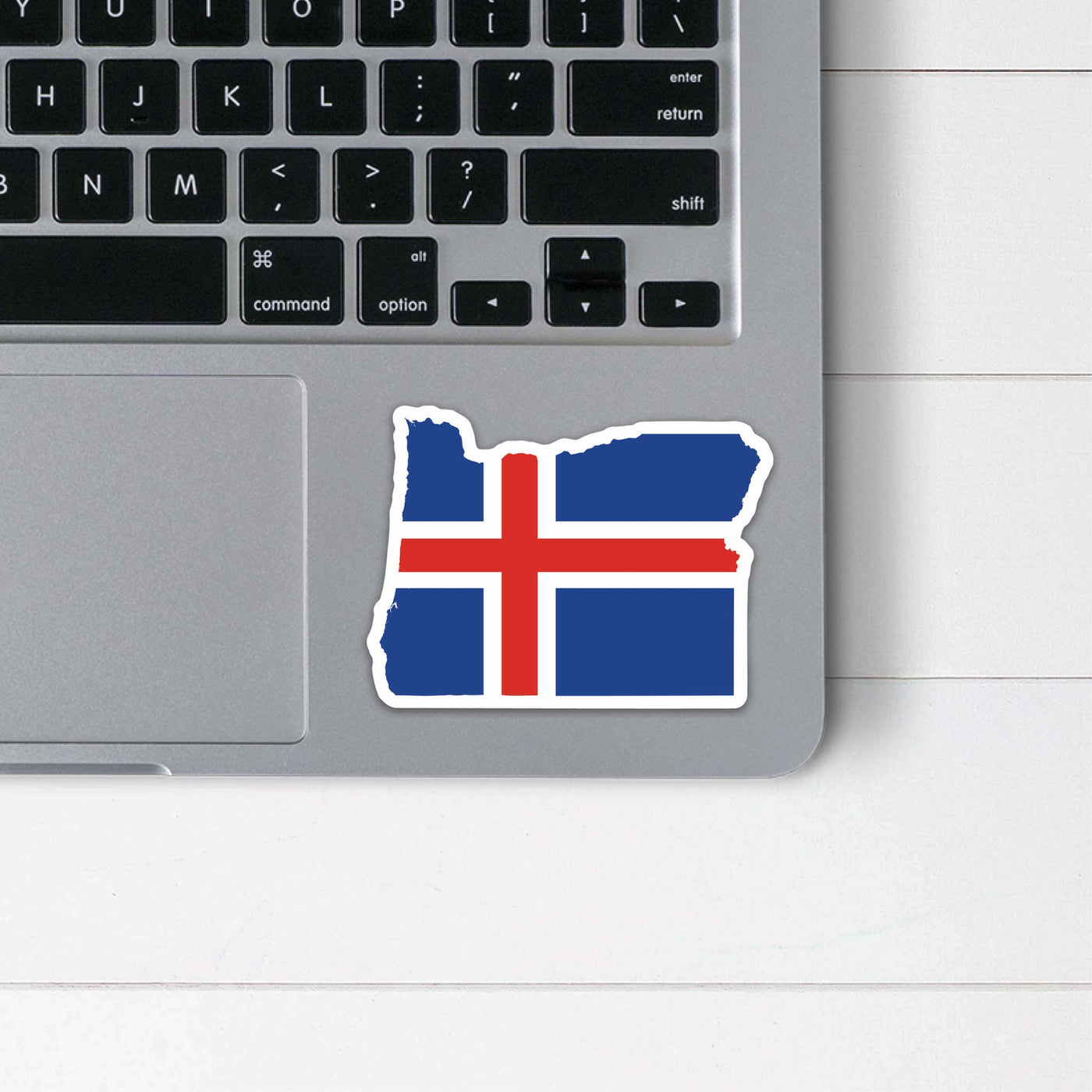 Oregon Icelandic Flag Sticker Scandinavian Design Studio