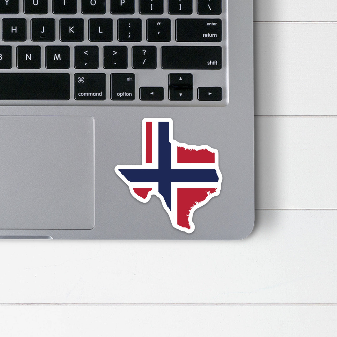 Texas Norwegian Flag Sticker Scandinavian Design Studio