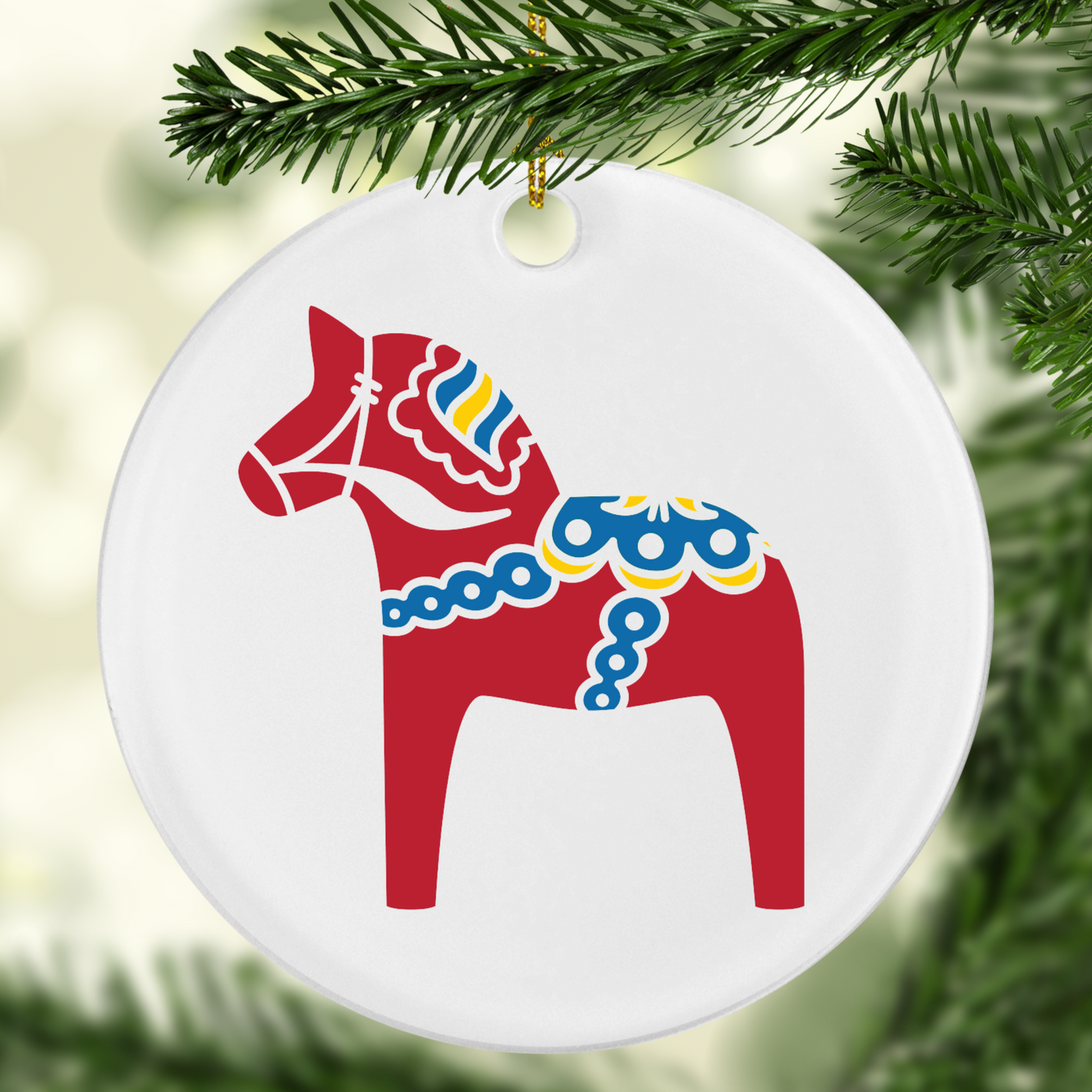 Traditional Dala Horse Ornament Scandinavian Design Studio