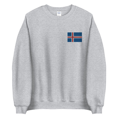 Icelandic Flag Embroidered Sweatshirt Scandinavian Design Studio