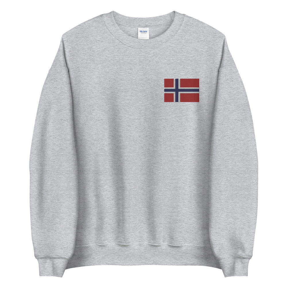 Norwegian Flag Embroidered Sweatshirt Scandinavian Design Studio