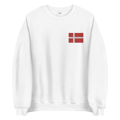 Danish Flag Embroidered Sweatshirt Scandinavian Design Studio