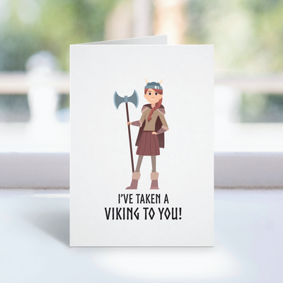 I've Taken A Viking To You (Woman) Valentine's Day Cards Scandinavian Design Studio