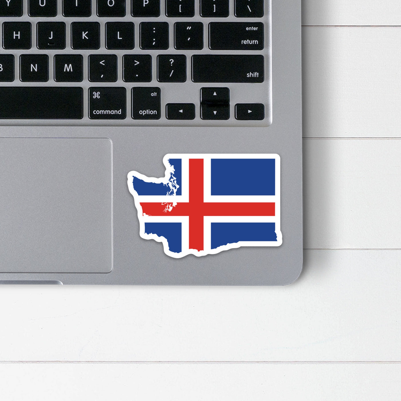 Washington Icelandic Flag Sticker Scandinavian Design Studio